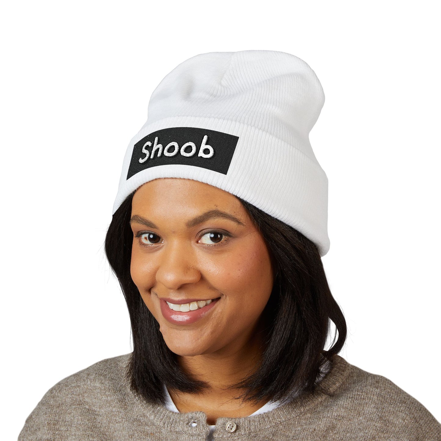 Embroidered Cuffed Shoob Beanie